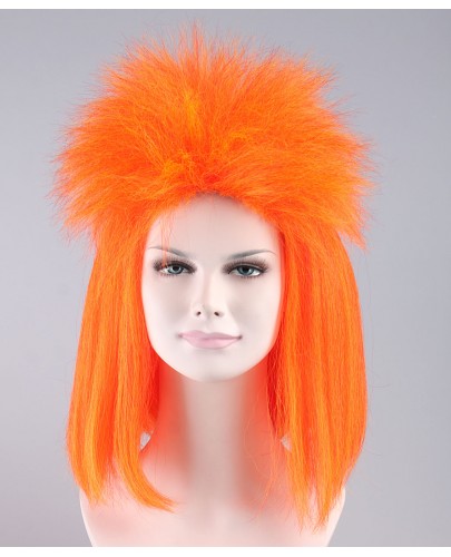 Orange Punk Girl Mullet Wig